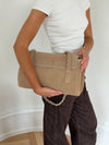 Rowan bag with woven - Brown