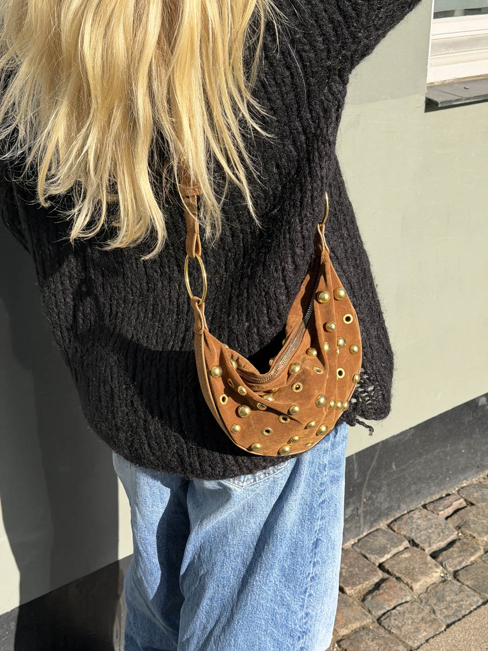 Loana bag with studs - Brown