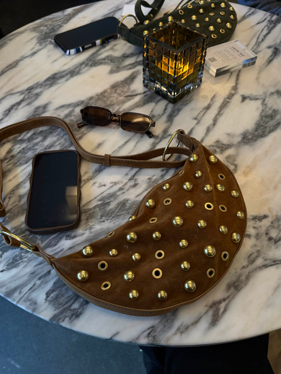 Loana bag with studs - Brown