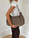 Henry bag with studs - Taupe