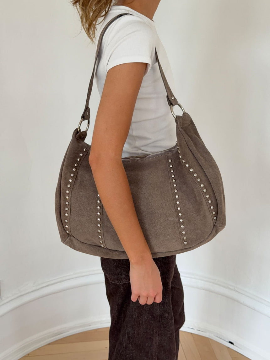 Henry bag with studs - Taupe