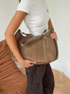 Henry bag with studs - Brown