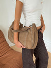 Henry bag with studs - Brown