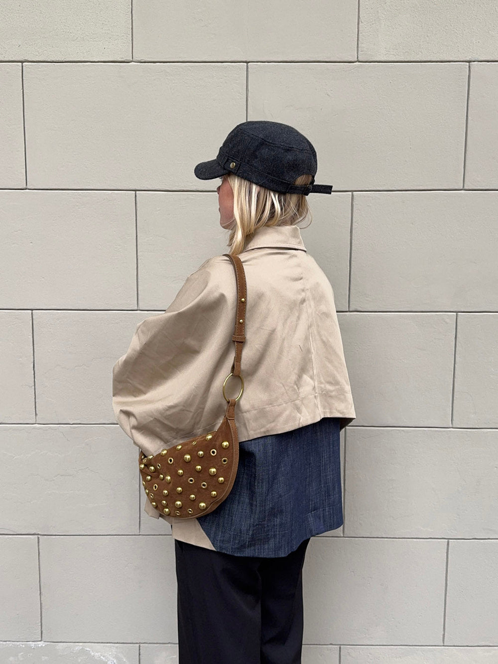 Loana bag with studs - Brown