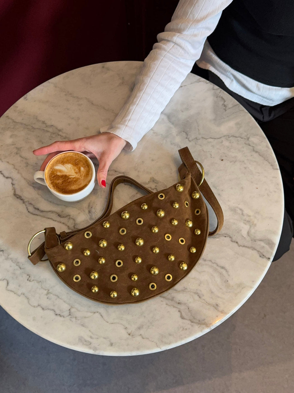 Loana bag with studs - Brown