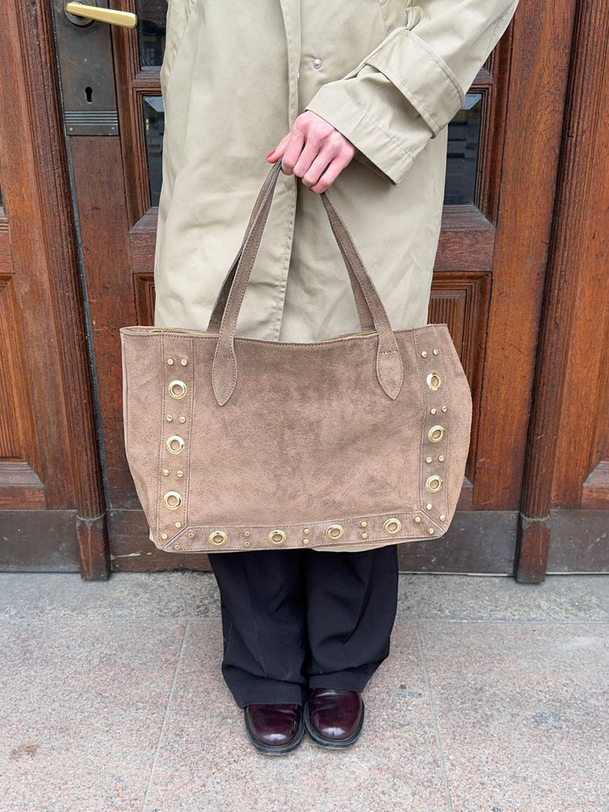 Lyra bag with studs - Brown