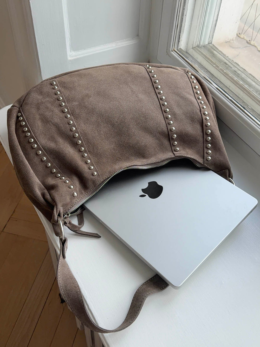 Henry bag with studs - Taupe