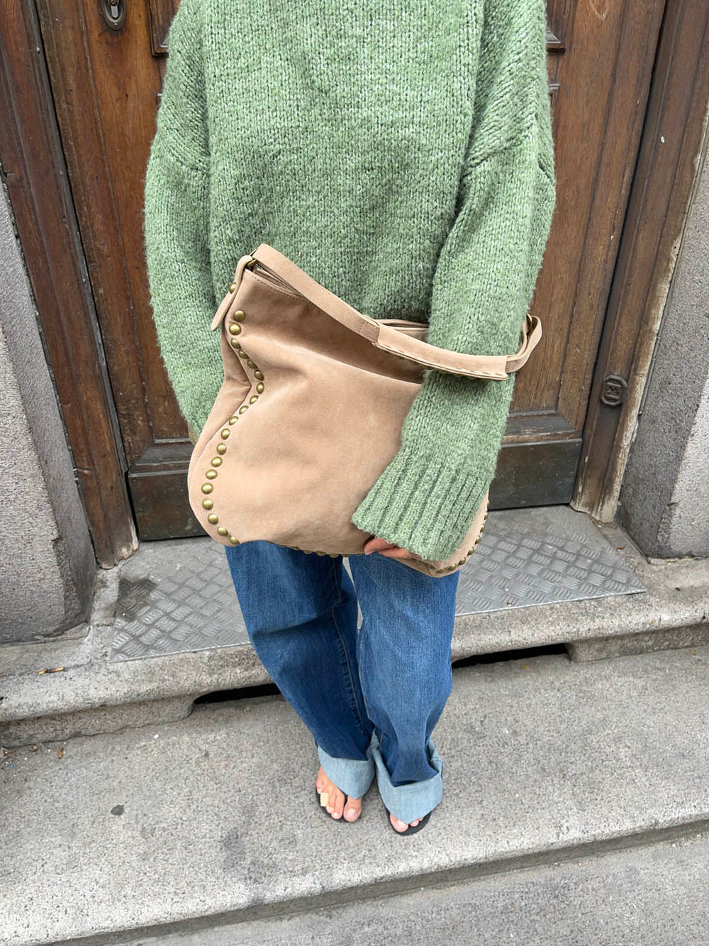 Ibi bag with studs - Beige