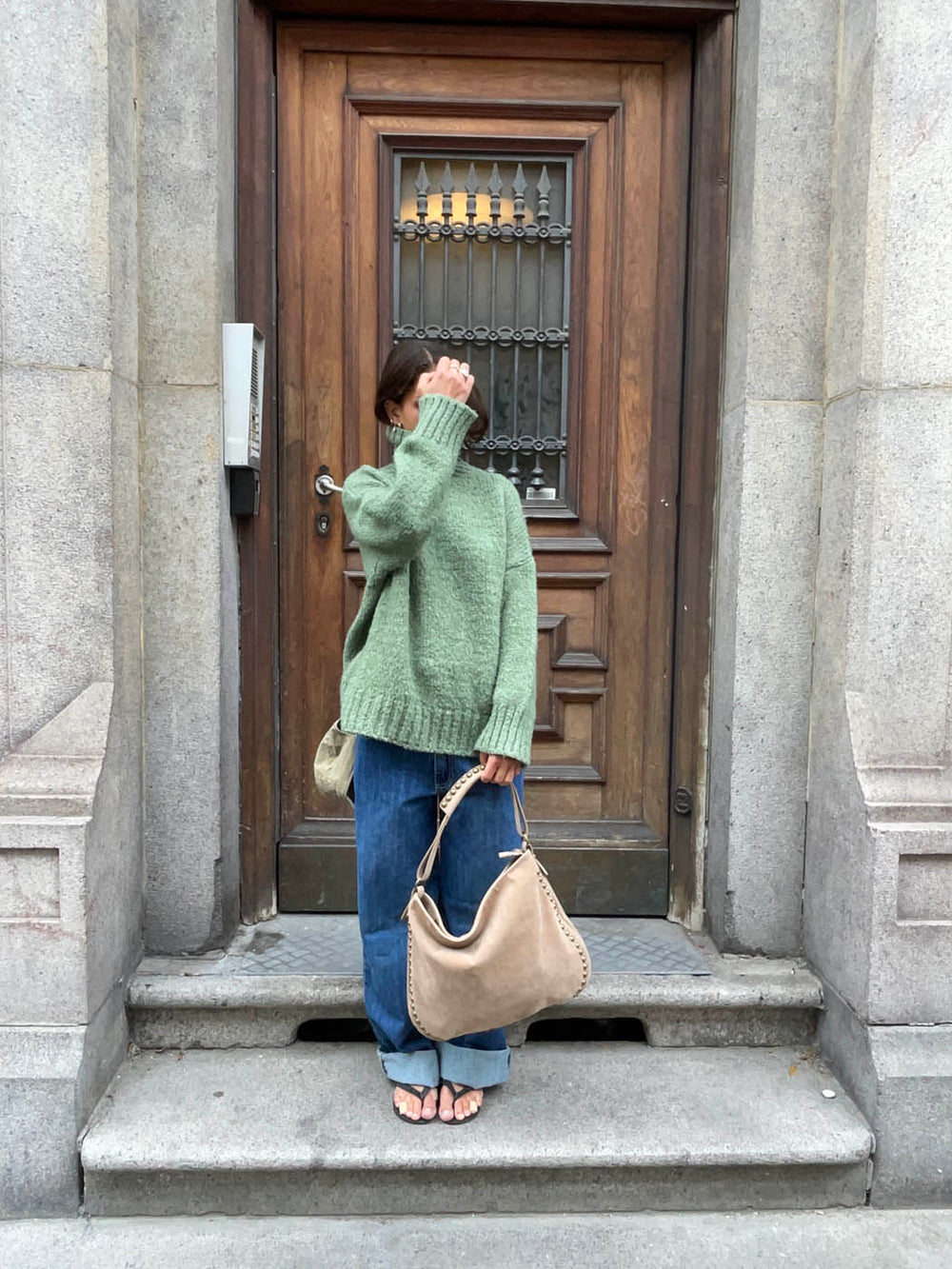 Ibi bag with studs - Beige