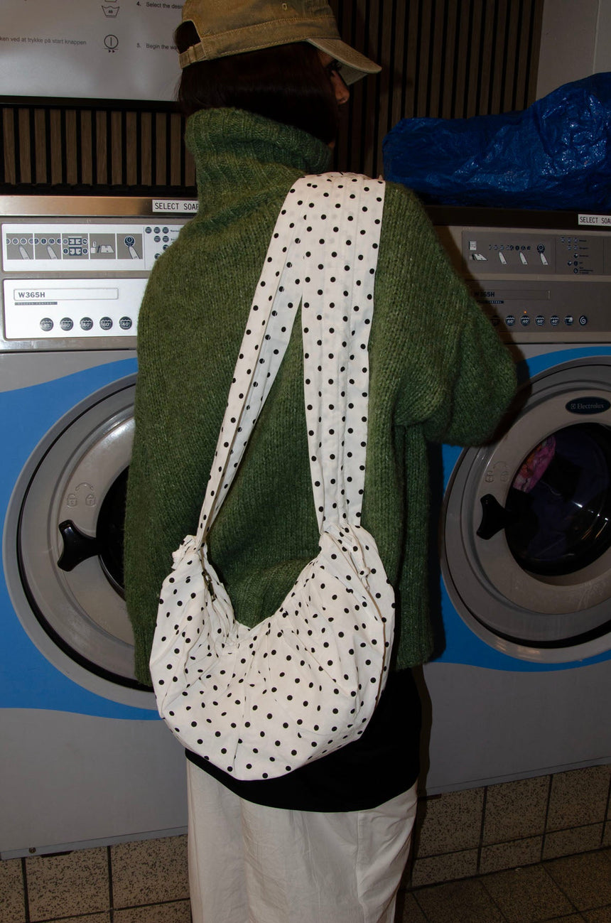 Cia bag with polka dots - White