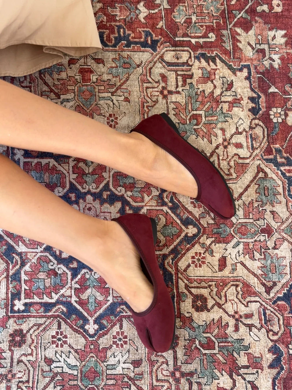 Tavela split toe ballerina - Red
