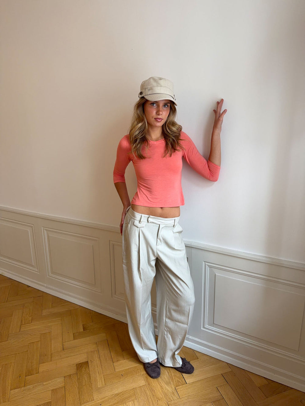 Delores checkered suit trousers - Beige
