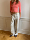 Delores checkered suit trousers - Beige