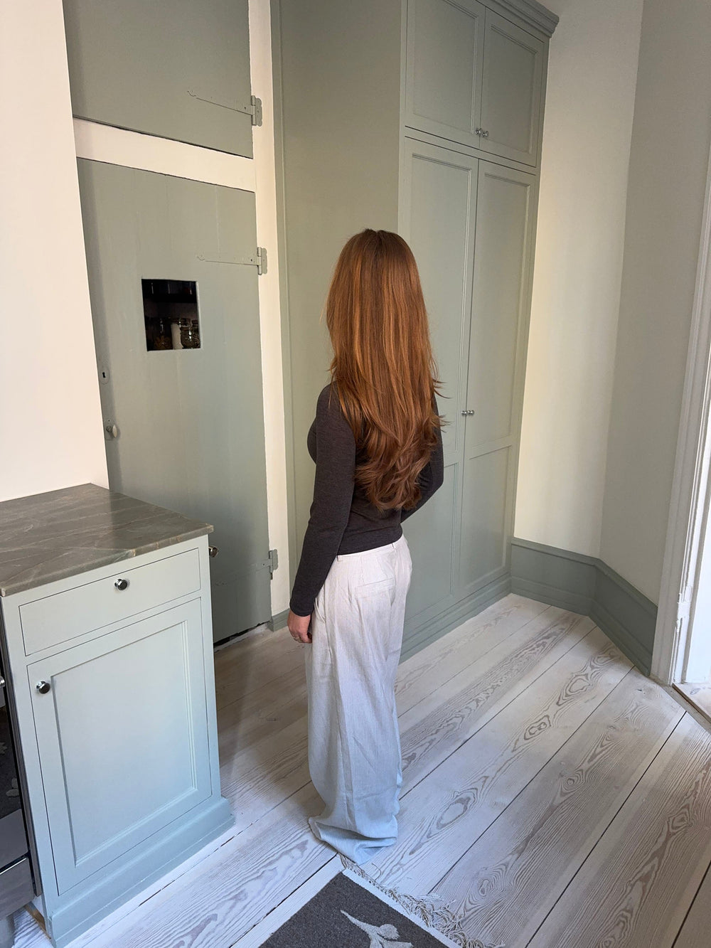 Delores checkered suit trousers - Beige