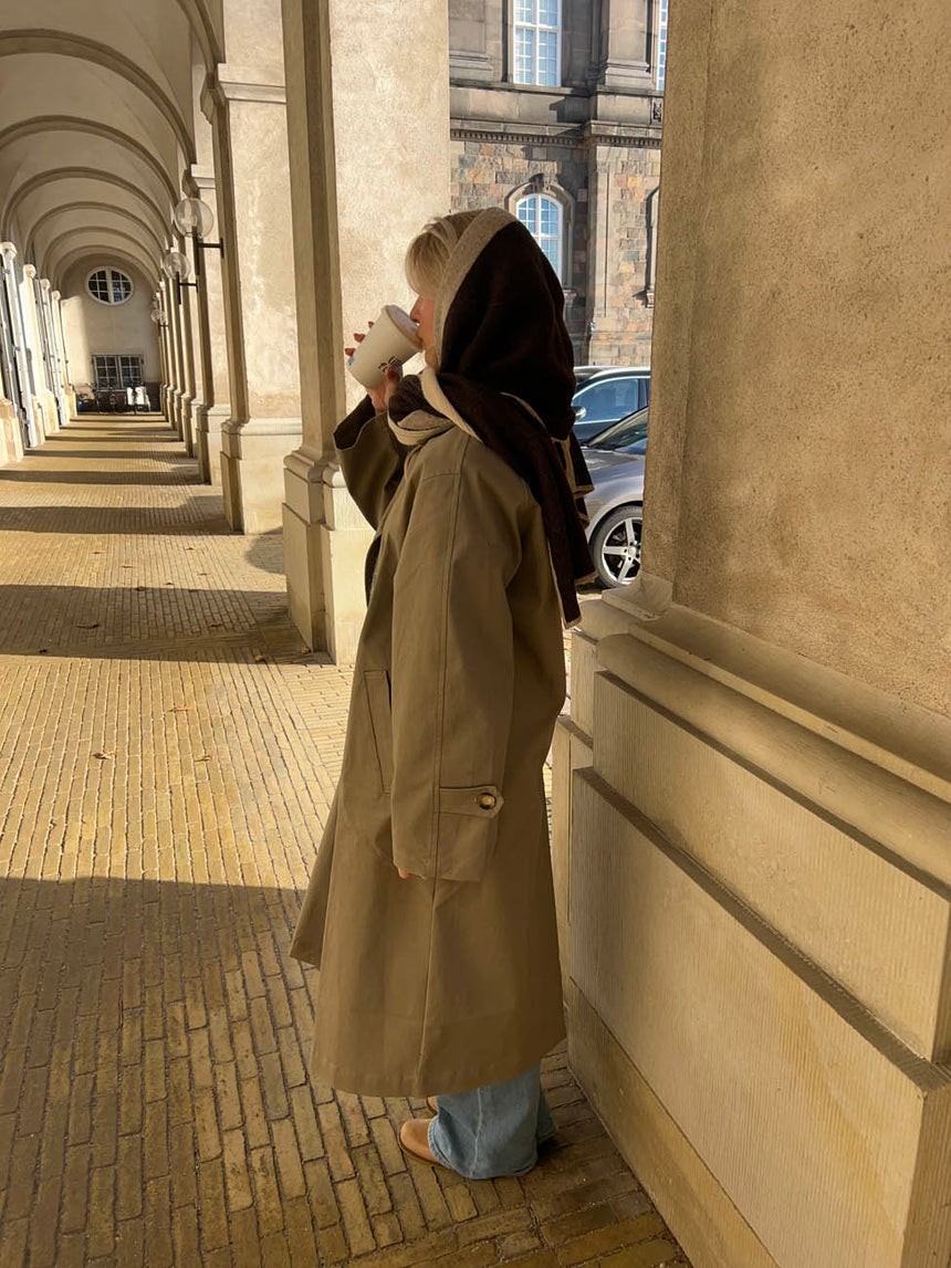 Liroline scarf – Brown/off-white