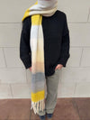Gale scarf - Yellow/grey/brown