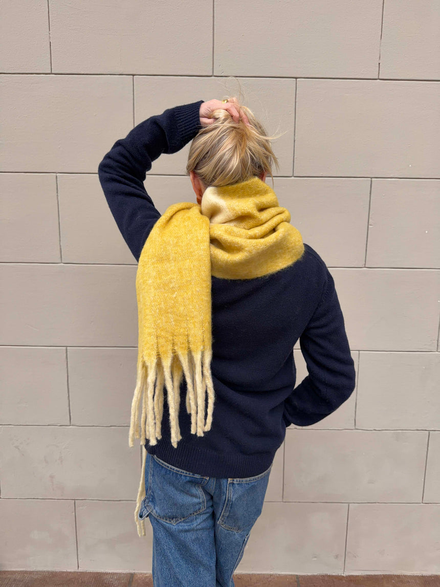 Gale scarf - Yellow/off white