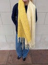 Gale scarf - Yellow/off white