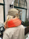 Gale scarf - Red/brown/white