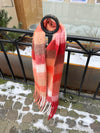 Gale scarf - Red/brown/white