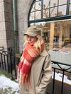 Gale scarf - Red/brown/white
