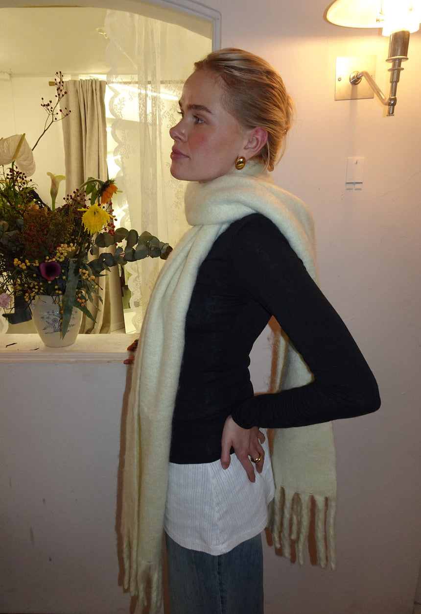 Gale scarf - Yellow/off white