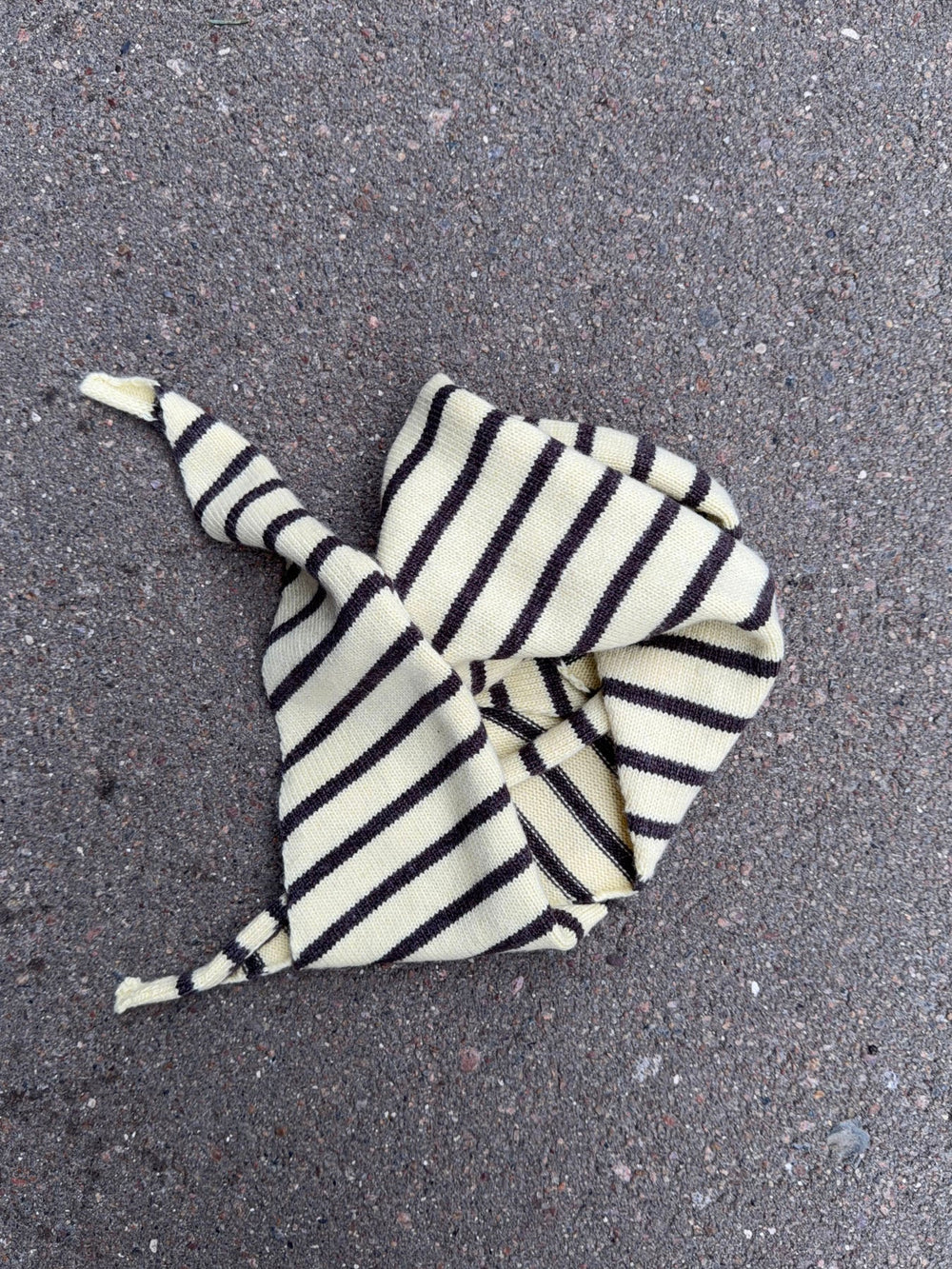 Dumela scarf with stripes – Yellow/Brown