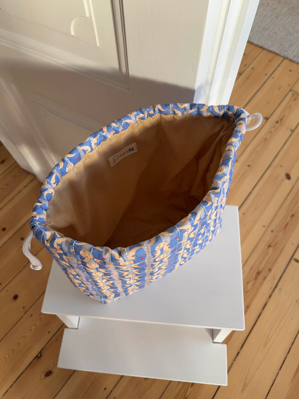 Honey toiletry bag with sun and moon print - Blue/yellow