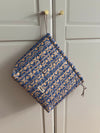 Honey toiletry bag with sun and moon print - Blue/yellow