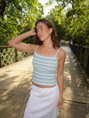 Wova top - Blue/Green/White