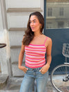 Palina top - Light Pink/Orange/White