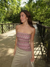 Vanya top - Pink/Brown