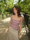 Vanya top - Pink/Brown