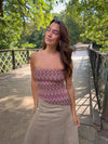Vanya top - Pink/Brown