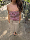Vanya top - Pink/Brown