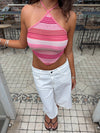 Yari halterneck top - Pink