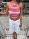 Yari halterneck top - Pink