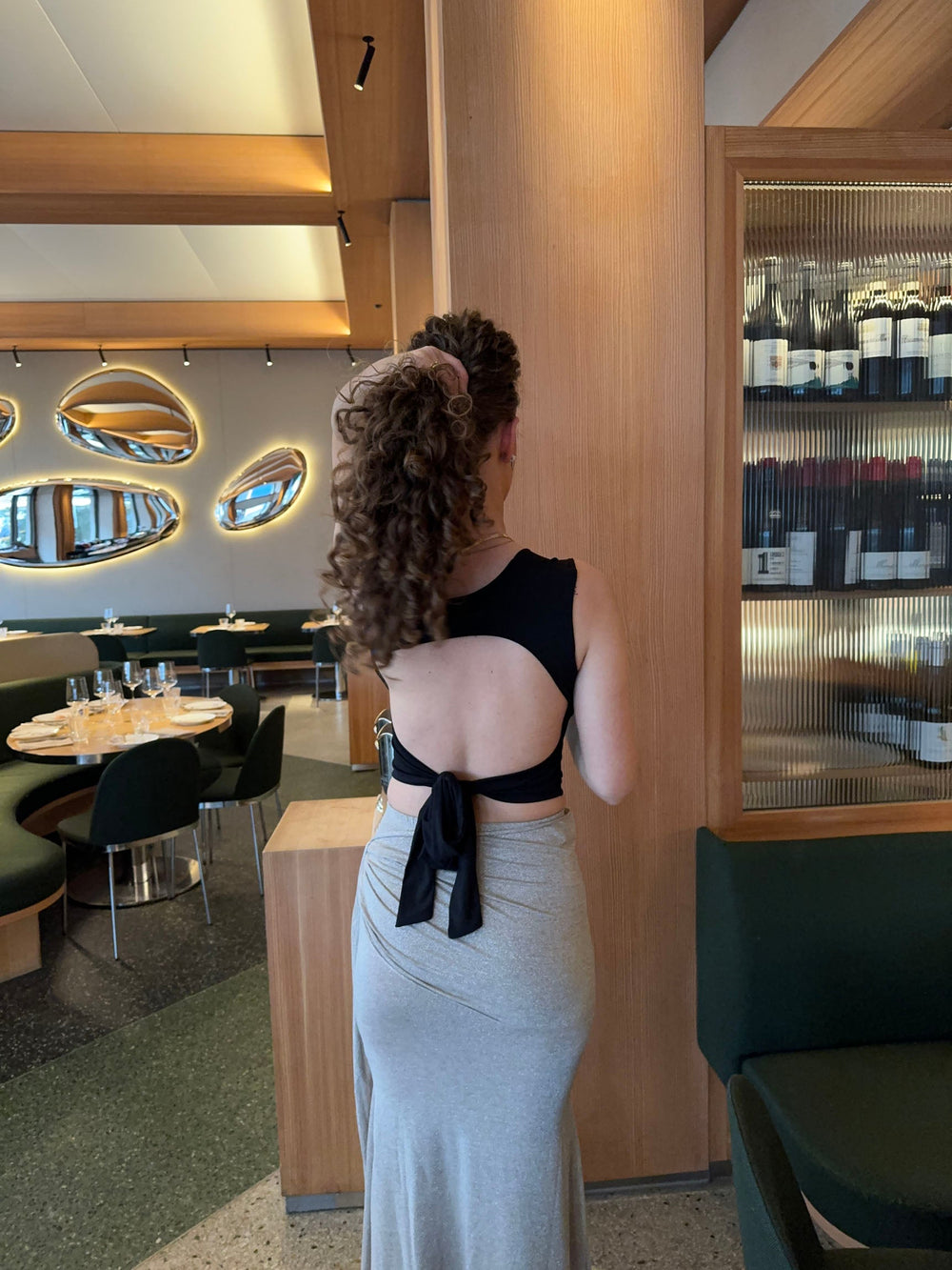 Lullia open back top - Black