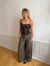 Jeselana top in lace - Black