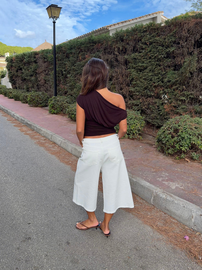 Islabella fitted top – Brown