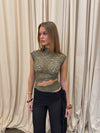Marisole top in lace - Khaki