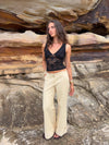 Yana top with lace - Black