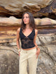 Yana top with lace - Black