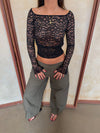 Carla off shoulder top in lace - Sort