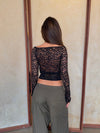 Carla off shoulder top in lace - Sort