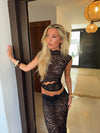 Marisole top in lace - Black