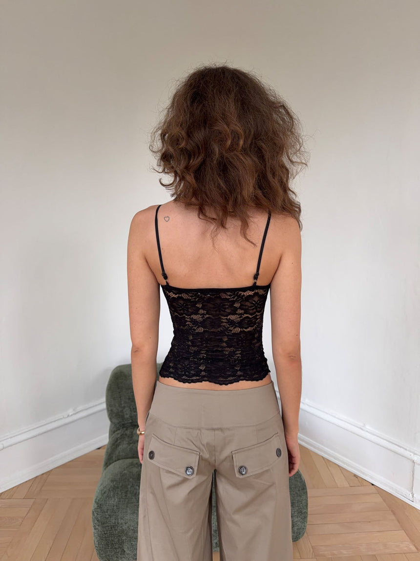 Solveig lace top - Black