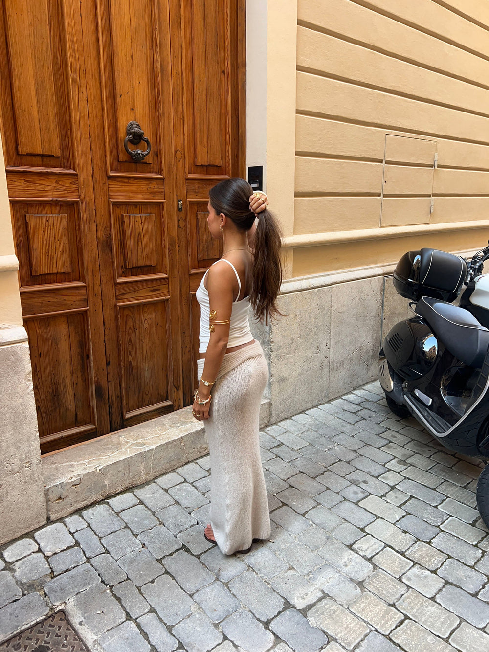 Zeina top with flowers - White/pink