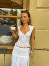 Malin Tomkins top with embroidery - White