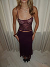 Nadja top with lace - Purple